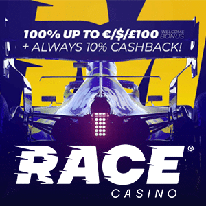 бесплатные вращения RACE Casino $5
