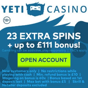 Yeti Casino No Deposit Bonus Casino