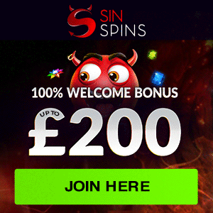 sin spins casino bonus