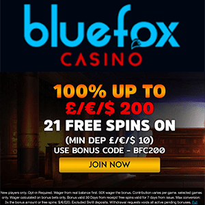 blue fox casino bonus