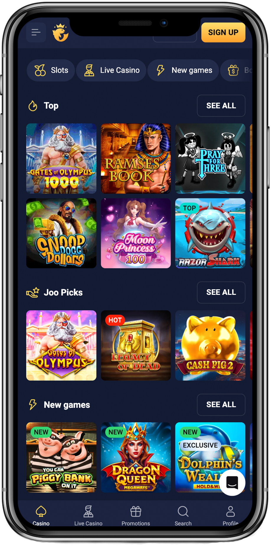 joo casino bonus