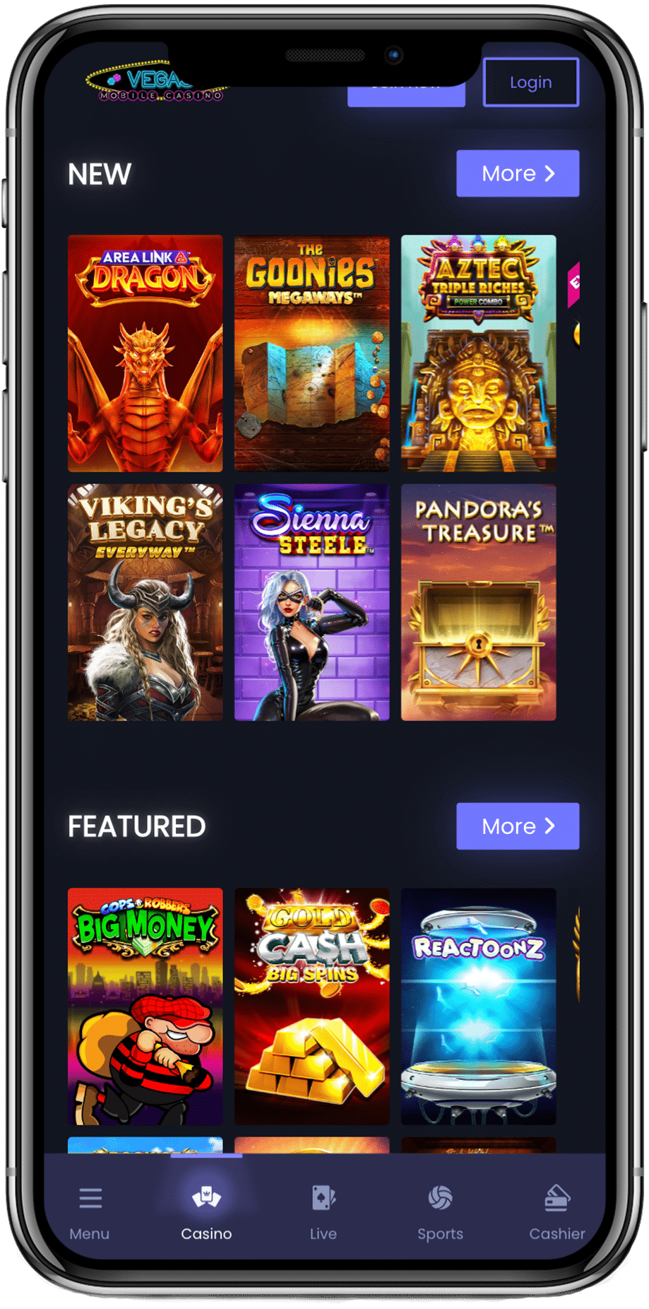 vegasmobilecasino bonus