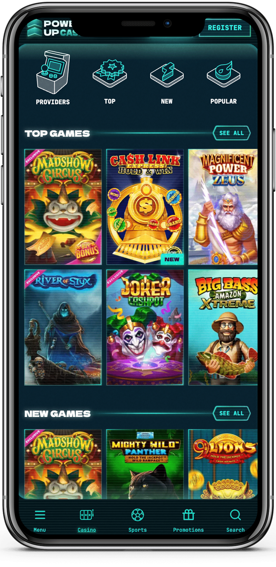 powerup casino bonus
