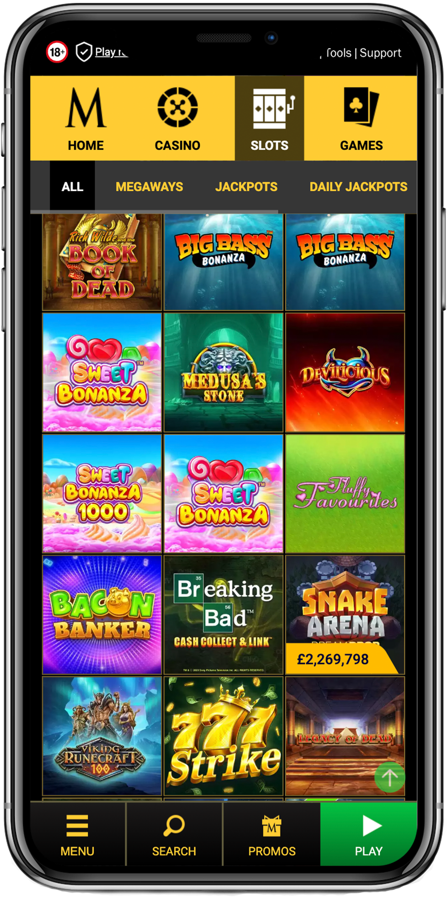 mega casino bonus