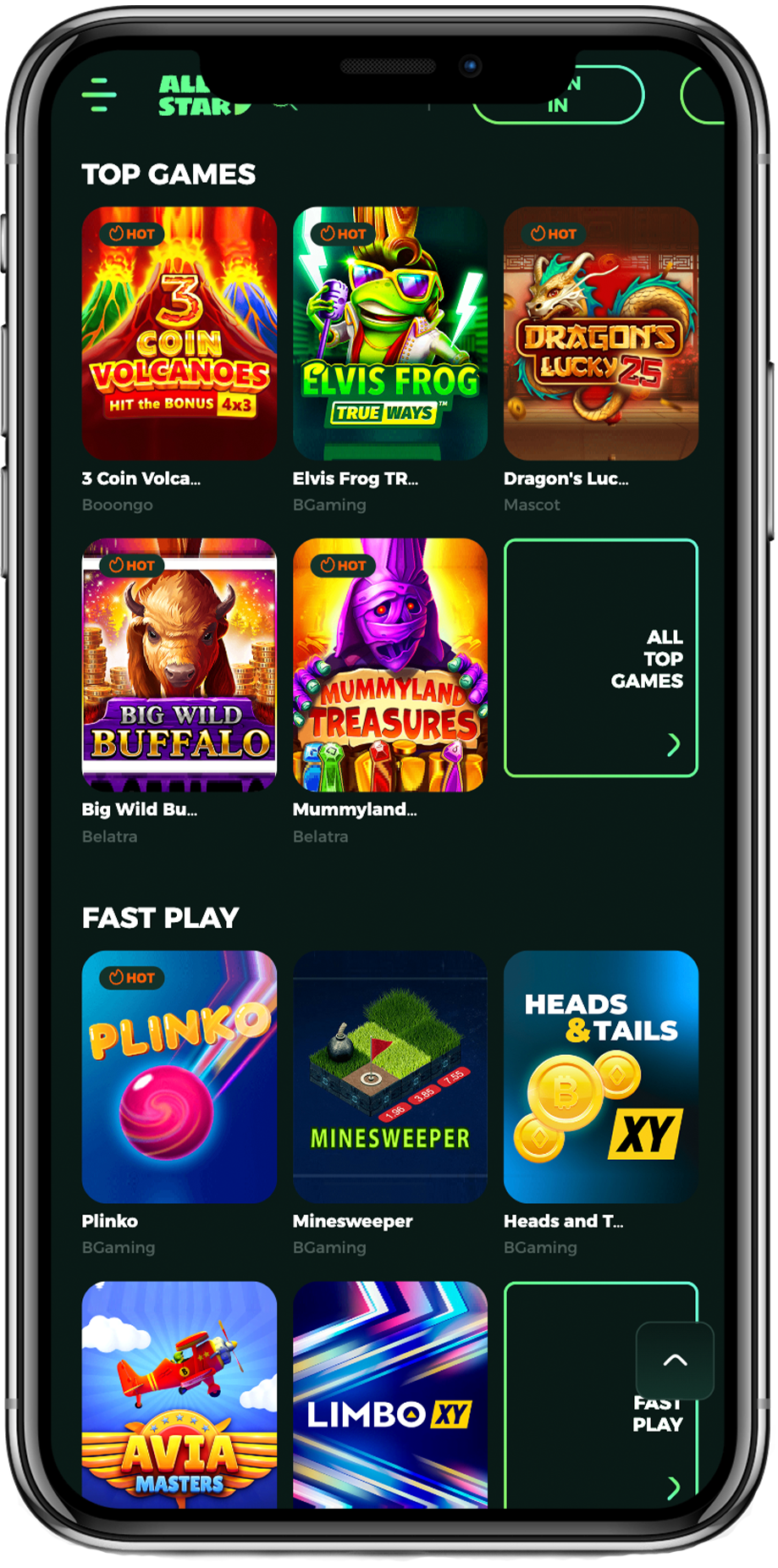 all star casino bonus